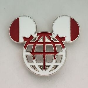Disney Pin Trading Canada Lattice Flag Mickey Mouse Globe World Showcase Pin